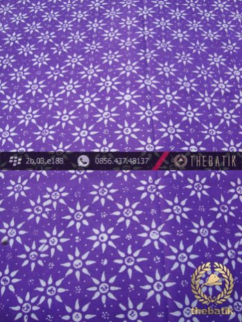 Batik Cap Motif Kembang Tanjung Ungu Kelengan