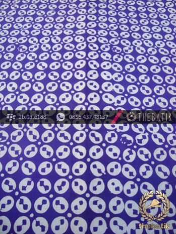 Batik Cap Motif Kawung Kecik Ungu Kelengan