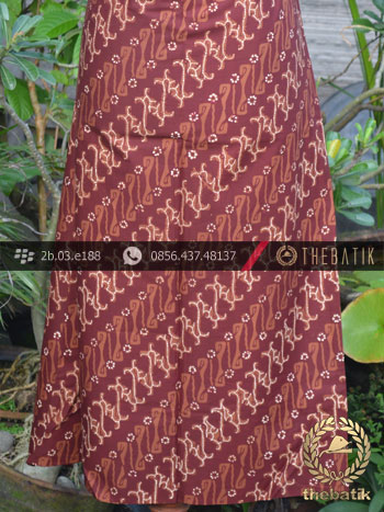 Batik Cap Tulis Jogja Motif Parang Jenggot Seling Maroon