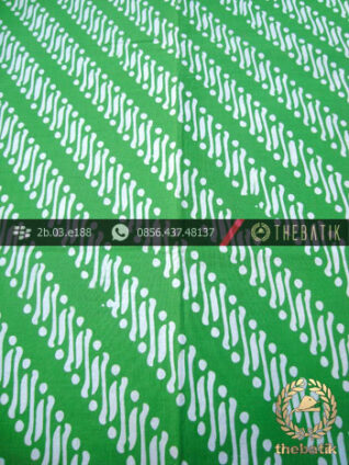 Batik Cap Motif Parang Klithik Hijau Kelengan