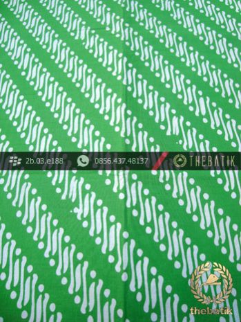 Batik Cap Motif Parang Klithik Hijau Kelengan