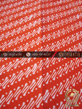 Batik Cap Motif Parang Klithik Jingga Kelengan