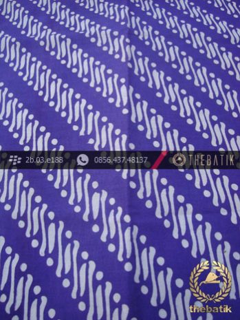 Batik Cap Motif Parang Klithik Ungu Kelengan