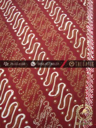 Batik Cap Tulis Jogja Motif Parang Rusak Seling Maroon