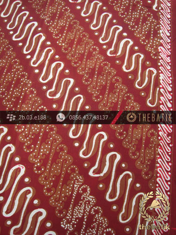 Batik Cap Tulis Jogja Motif Parang Rusak Seling Maroon
