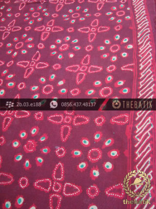 Batik Paris Cap Tulis Jogja Motif Merah Kombinasi