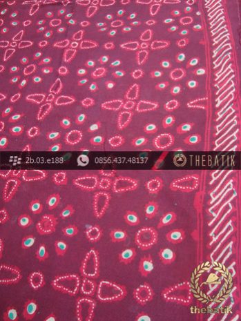 Batik Paris Cap Tulis Jogja Motif Merah Kombinasi