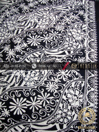Batik Cap Motif Lereng Kembang Hitam Kelengan