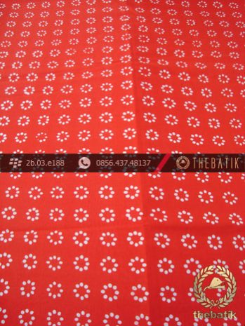 Batik Cap Motif Truntum Merah Kelengan