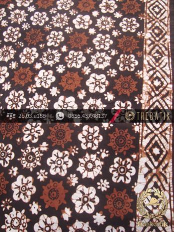 Kain Batik Cap Jogja Klasik Motif Ceplok Sogan