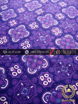 Batik Cap Tulis Jogja Motif Ceplok Kelir Ungu