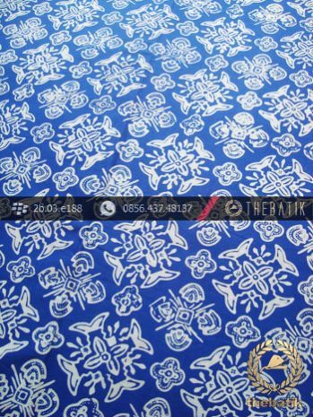 Batik Cap Motif Ceplok Biru Kelengan