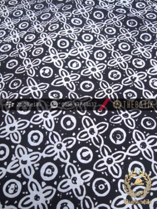 Batik Cap Motif Grompol Hitam Kelengan