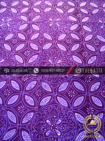 Batik Cap Tulis Jogja Motif Kawung Kembang Ungu