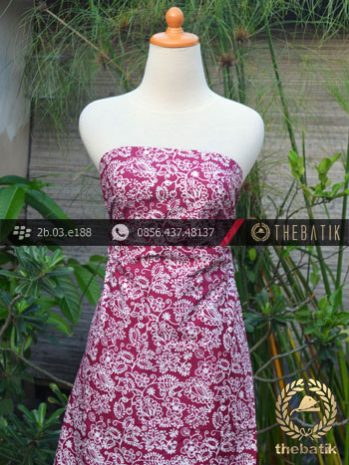 Batik Cap Motif Sulur Merah Kelengan