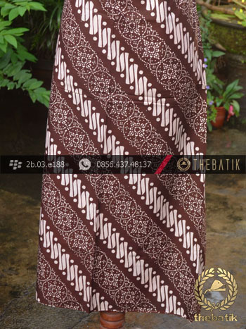 Batik Cap Jogja Motif Parang Klithik Nithik Coklat