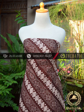 Batik Cap Jogja Motif Parang Klithik Nithik Coklat