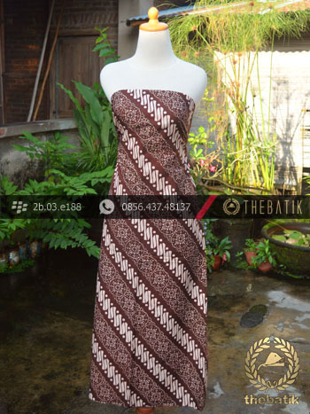 Batik Cap Jogja Motif Parang Klithik Nithik Coklat