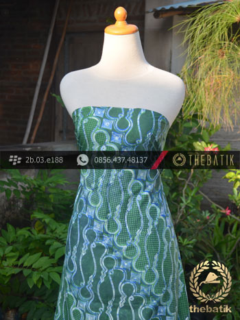 Batik Cap Tulis Jogja Motif Parang Barong Gradasi Hijau