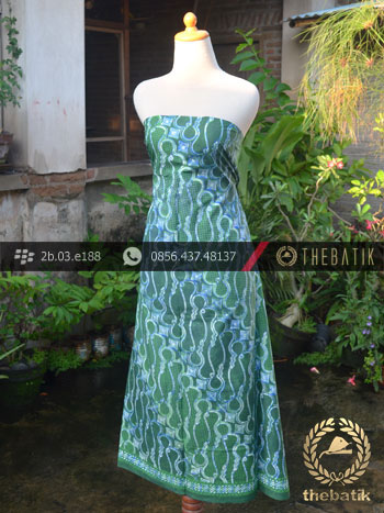Batik Cap Tulis Jogja Motif Parang Barong Gradasi Hijau