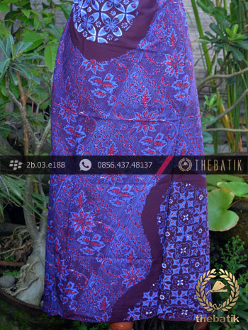 Batik Cap Tulis Jogja Motif Ceplok Pulau Biru Kombinasi
