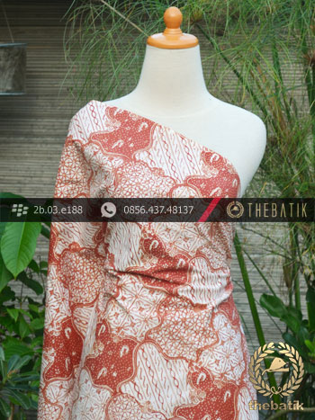Batik Cap Jogja Motif Sekarjagad Jingga Kelengan