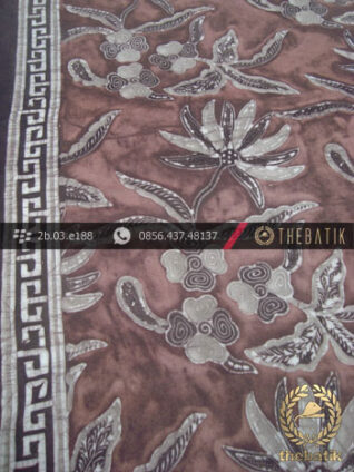 Kain Batik Warna Alam Motif Kontemporer Bunga-2