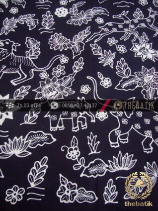 Kain Batik Tulis Jogja Motif Alas-Alasan Hitam