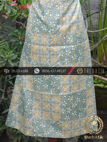 Kain Batik Cap Silky Motif Kontemporer Hijau