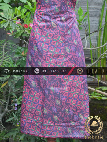 Kain Batik Cap Silky Motif Kontemporer Ungu