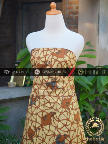 Batik Cap Tulis Solo Motif Daun Kombinasi