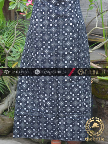 Batik Cap Tulis Jogja Motif Kawung Benggol Abu-Abu