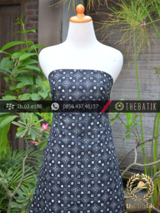 Batik Cap Tulis Jogja Motif Kawung Benggol Abu-Abu