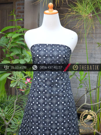 Batik Cap Tulis Jogja Motif Kawung Benggol Abu-Abu