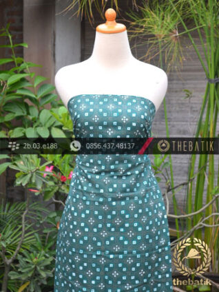 Batik Cap Tulis Jogja Motif Kawung Benggol Tosca