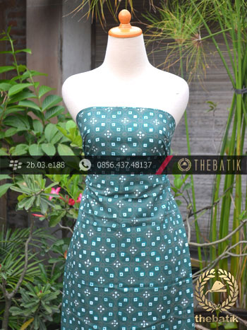 Batik Cap Tulis Jogja Motif Kawung Benggol Tosca