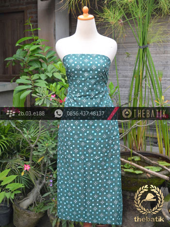 Batik Cap Tulis Jogja Motif Kawung Benggol Tosca