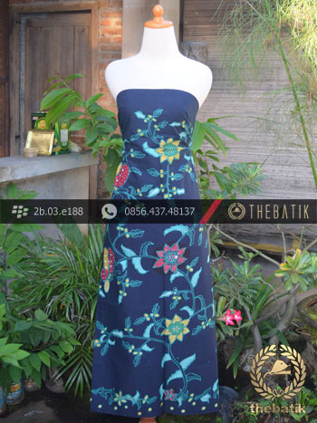 Jual Batik  Tulis Jogja Motif Kupu Colet  Biru Dongker 