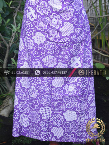 Kain Batik Tulis Jogja Motif Sekarjagad Ungu