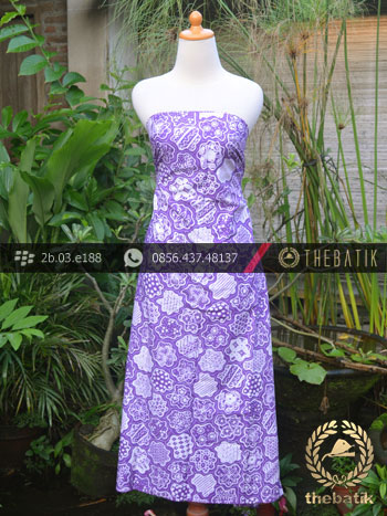 Kain Batik Tulis Jogja Motif Sekarjagad Ungu