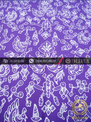 Kain Batik Tulis Jogja Motif Sidomukti Ungu