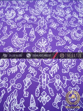 Kain Batik Tulis Jogja Motif Sidomukti Ungu