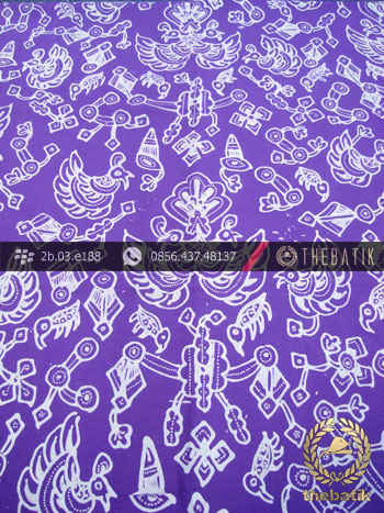 Kain Batik Tulis Jogja Motif Sidomukti Ungu