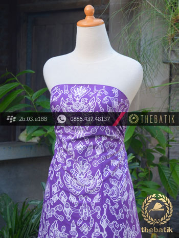 Kain Batik Tulis Jogja Motif Sidomukti Ungu