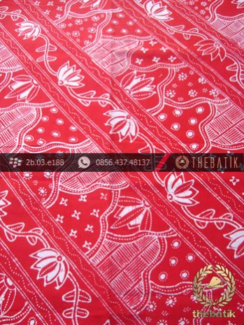 Kain Batik Tulis Jogja Motif Sekarjagad Lereng Merah