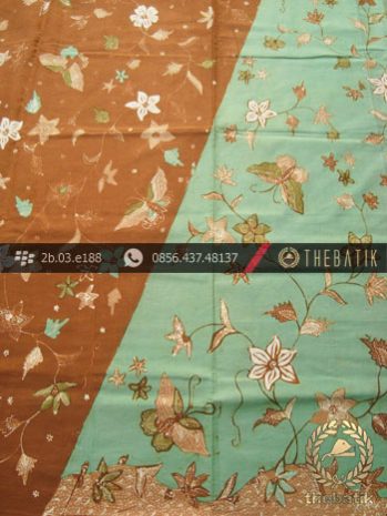 Kain Batik Tulis Motif Pagi Sore Hijau Buketan