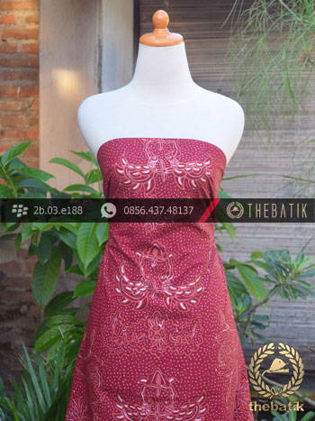 Kain Batik Tulis Jogja Motif Wahyu Tumurun Merah