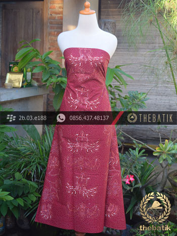Kain Batik Tulis Jogja Motif Wahyu Tumurun Merah