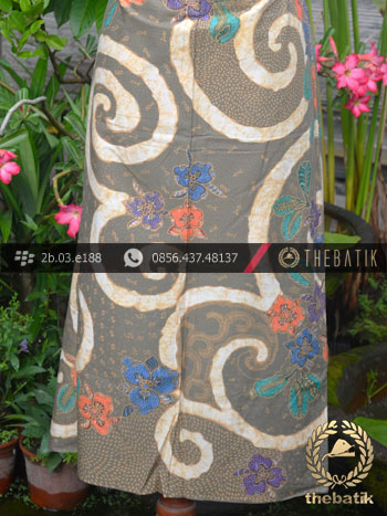 Batik Cap Tulis Pesisir Motif Pulau Kombinasi Hijau
