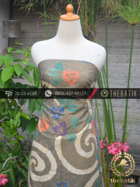 Batik Cap Tulis Pesisir Motif Pulau Kombinasi Hijau